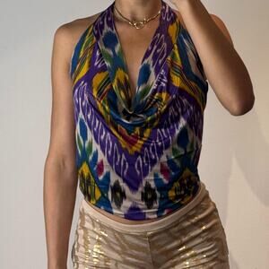 Multicolor Purple Printed Top